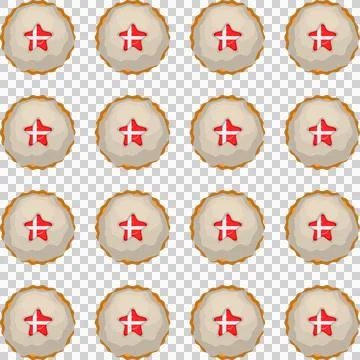 Pattern cookie with flag country Denmark in tasty biscuit Stock Illustration