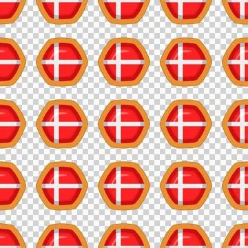 Pattern cookie with flag country Denmark in tasty biscuit Stockillustratie