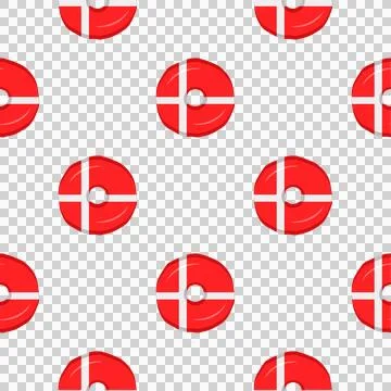 Pattern cookie with flag country Denmark in tasty biscuit Stockillustratie