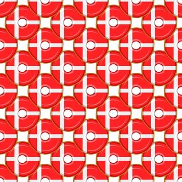 Pattern cookie with flag country Denmark in tasty biscuit Stockillustratie