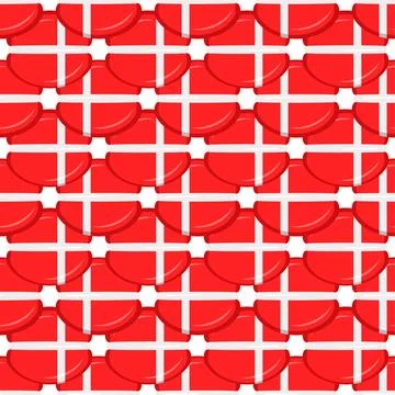 Pattern cookie with flag country Denmark in tasty biscuit Stock Illustration