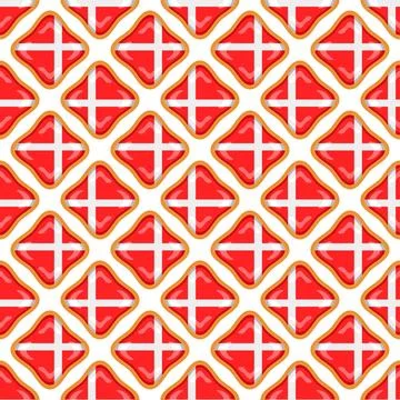 Pattern cookie with flag country Denmark in tasty biscuit Stockillustratie