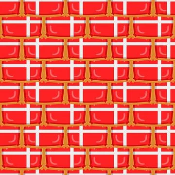 Pattern cookie with flag country Denmark in tasty biscuit Stock Illustration