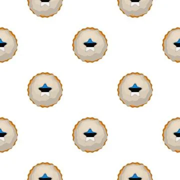 Pattern cookie with flag country Estonia in tasty biscuit Stock Illustration