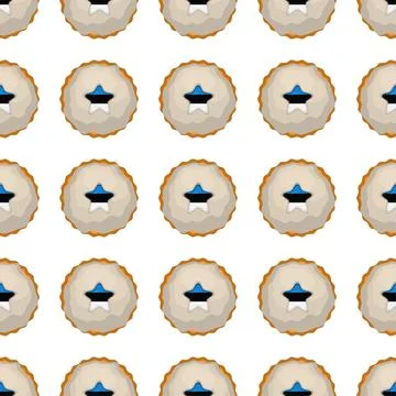 Pattern cookie with flag country Estonia in tasty biscuit Illustrazione stock