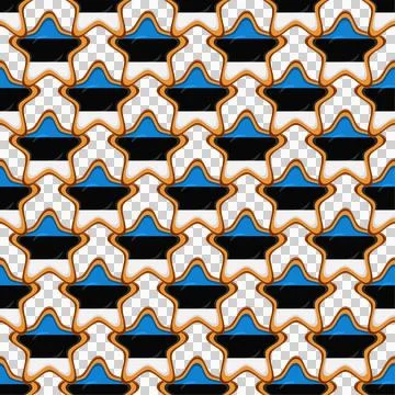 Pattern cookie with flag country Estonia in tasty biscuit Illustrazione stock