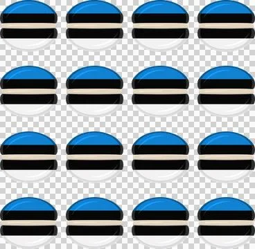 Pattern cookie with flag country Estonia in tasty biscuit Stock Illustration