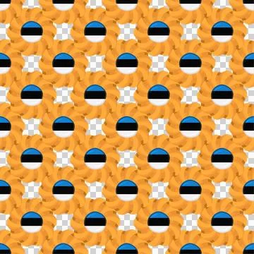 Pattern cookie with flag country Estonia in tasty biscuit Stock Illustration