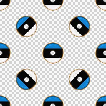 Pattern cookie with flag country Estonia in tasty biscuit Stock Illustration