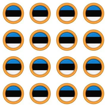 Pattern cookie with flag country Estonia in tasty biscuit Illustrazione stock