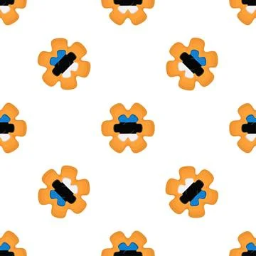 Pattern cookie with flag country Estonia in tasty biscuit Stock Illustration