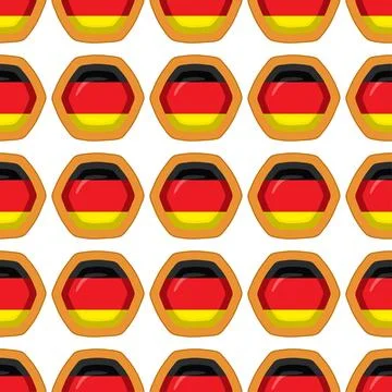 Pattern cookie with flag country Germany in tasty biscuit Stock Illustration