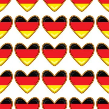 Pattern cookie with flag country Germany in tasty biscuit Stock Illustration
