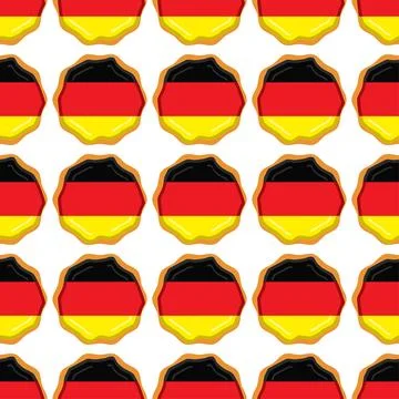 Pattern cookie with flag country Germany in tasty biscuit 스톡 일러스트