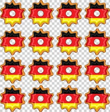 Pattern cookie with flag country Germany in tasty biscuit Stock Illustration