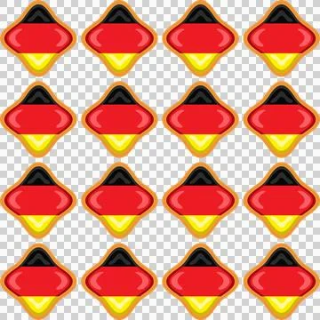 Pattern cookie with flag country Germany in tasty biscuit Stock Illustration
