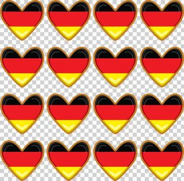 Pattern cookie with flag country Germany in tasty biscuit Stock Illustration