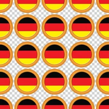 Pattern cookie with flag country Germany in tasty biscuit Stock Illustration