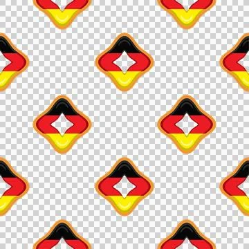 Pattern cookie with flag country Germany in tasty biscuit Stock Illustration