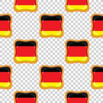 Pattern cookie with flag country Germany in tasty biscuit Stock Illustration