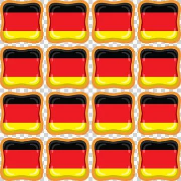 Pattern cookie with flag country Germany in tasty biscuit Stock Illustration