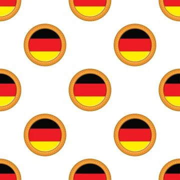 Pattern cookie with flag country Germany in tasty biscuit Stock Illustration