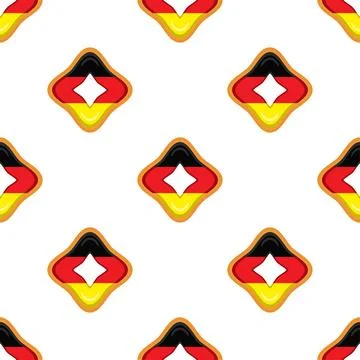 Pattern cookie with flag country Germany in tasty biscuit Stock Illustration