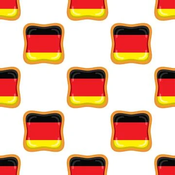 Pattern cookie with flag country Germany in tasty biscuit Stock Illustration