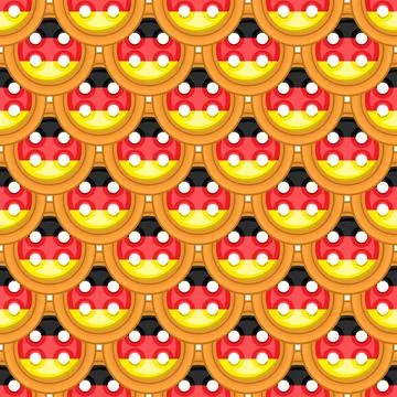 Pattern cookie with flag country Germany in tasty biscuit Stock Illustration