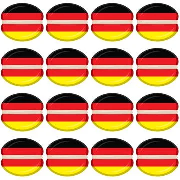 Pattern cookie with flag country Germany in tasty biscuit Stock Illustration