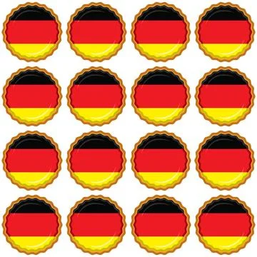 Pattern cookie with flag country Germany in tasty biscuit Stock Illustration
