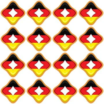 Pattern cookie with flag country Germany in tasty biscuit Stock Illustration