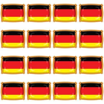 Pattern cookie with flag country Germany in tasty biscuit Stock Illustration