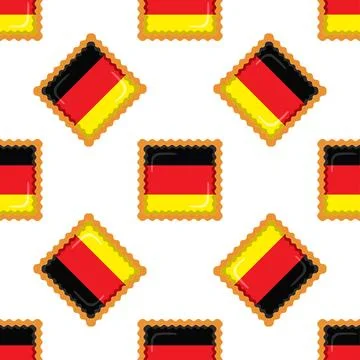 Pattern cookie with flag country Germany in tasty biscuit Stock Illustration