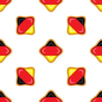 Pattern cookie with flag country Germany in tasty biscuit Stock Illustration