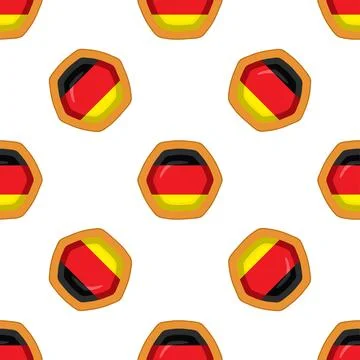 Pattern cookie with flag country Germany in tasty biscuit Stock Illustration