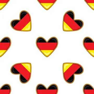 Pattern cookie with flag country Germany in tasty biscuit Stock Illustration
