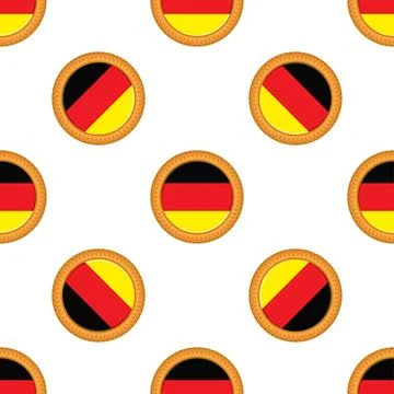 Pattern cookie with flag country Germany in tasty biscuit Stock Illustration