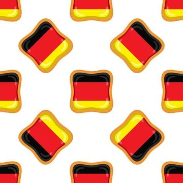 Pattern cookie with flag country Germany in tasty biscuit Stock Illustration