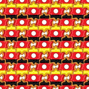Pattern cookie with flag country Germany in tasty biscuit Stock Illustration