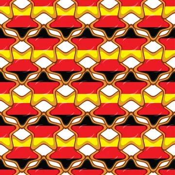 Pattern cookie with flag country Germany in tasty biscuit Stock Illustration