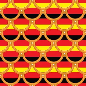 Pattern cookie with flag country Germany in tasty biscuit Stock Illustration