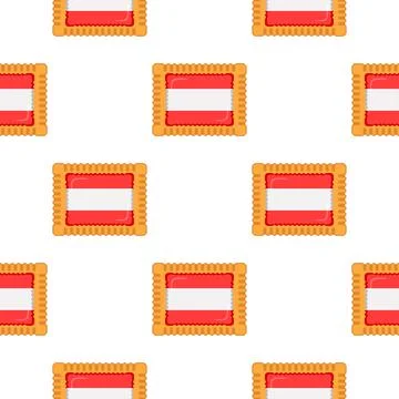 Pattern cookie with flag country Latvia in tasty biscuit Stockillustratie