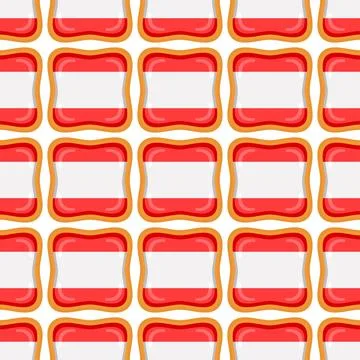 Pattern cookie with flag country Latvia in tasty biscuit Stock Illustration