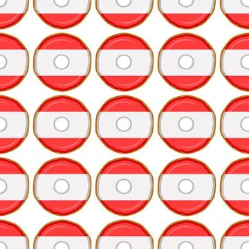 Pattern cookie with flag country Latvia in tasty biscuit Stock Illustration