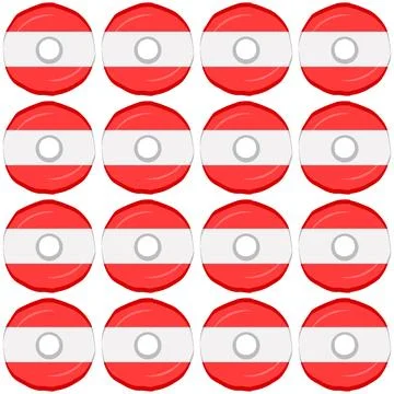 Pattern cookie with flag country Latvia in tasty biscuit Stock Illustration