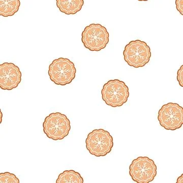 Pattern cookie gingerbread cartoon vector 스톡 일러스트