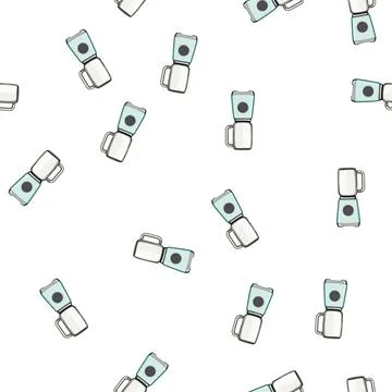 Pattern cooking blender kitchen cartoon vector Stock Illustration