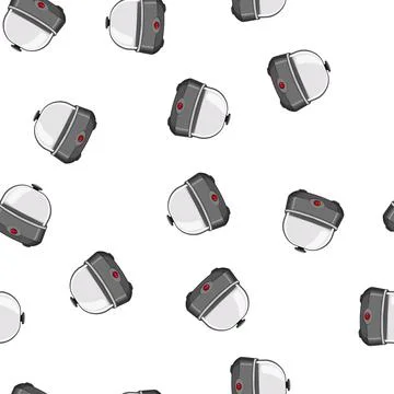Pattern cooking egg cooker cartoon vector イラスト素材