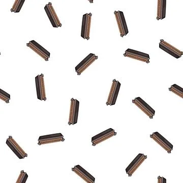 Pattern cooking electric grill cartoon vector Stock Illustration